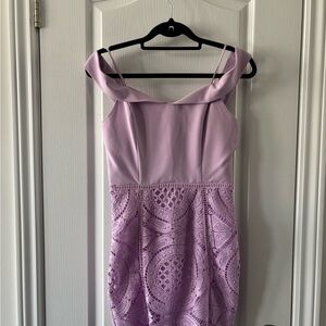 Elegant Lavender Lace Dress